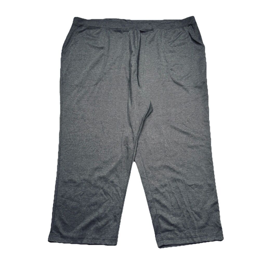 Woman Within Pull On Pants Petite Plus 36WP (49x27.5) Gray Stretch Womens New